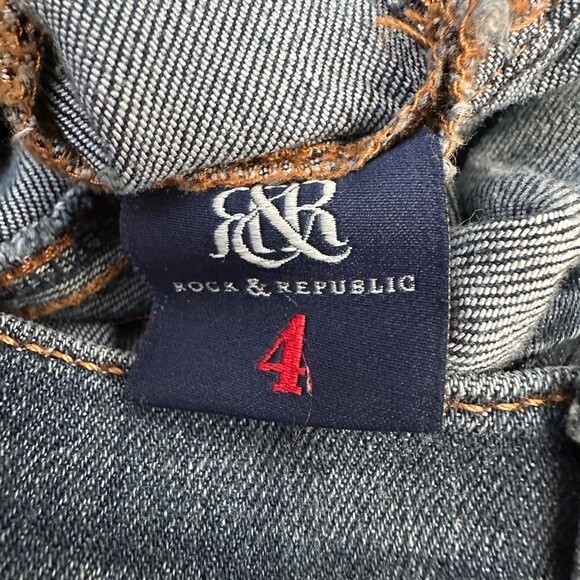 Rock & Republic Skinny Jeans Blue Denim Size 4 - Picture 7 of 10